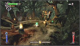 Zauważ, że każde uderzenie doprowadza do pojawiania się wszystkich okolicznych potworów, które będą przez kilka sekund ogłuszone #1 - Etap 1 - Bones Forest (1) | Rozdział 9 | Solucja Castlevania Lords of Shadow - Castlevania: Lords of Shadow - poradnik do gry