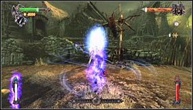 Stracha na wróble warto oczywiście atakować po nietrafionych uderzeniach w jego wykonaniu #1 - Etap 2 - Woes Moor (1) | Rozdział 9 | Solucja Castlevania Lords of Shadow - Castlevania: Lords of Shadow - poradnik do gry