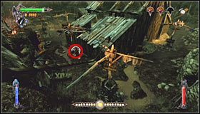 Ruszaj w stronę dolnej części ekranu i następnie ponownie wybierz prawą ścieżkę #1 - Etap 2 - Woes Moor (3) | Rozdział 9 | Solucja Castlevania Lords of Shadow - Castlevania: Lords of Shadow - poradnik do gry