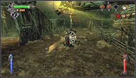 Ponownie przejdź przez bramę gdzie do niedawna znajdowała się zapora, a następnie skieruj się w stronę dolnej części ekranu - Etap 2 - Woes Moor (3) | Rozdział 9 | Solucja Castlevania Lords of Shadow - Castlevania: Lords of Shadow - poradnik do gry