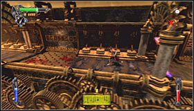 Wybierz teraz lewy korytarz #1, a po chwili dotrzesz do zdecydowanie trudniejszej pułapki z płomieniami - Etap 3 - The Music Box (2) | Rozdział 9 | Solucja Castlevania Lords of Shadow - Castlevania: Lords of Shadow - poradnik do gry