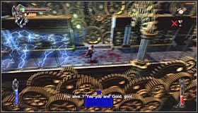 Oto kolejność podświetlania elementów pułapki: pierwszy i piąty, drugi i czwarty, trzeci, drugi i czwarty, pierwszy i piąty - Etap 3 - The Music Box (2) | Rozdział 9 | Solucja Castlevania Lords of Shadow - Castlevania: Lords of Shadow - poradnik do gry