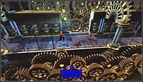 Po zakończeniu skoków skieruj się w górę #1 i omiń opisane wcześniej dwie pułapki z wyładowaniami #2 - Etap 3 - The Music Box (2) | Rozdział 9 | Solucja Castlevania Lords of Shadow - Castlevania: Lords of Shadow - poradnik do gry