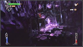 Etap ten rozpoczniesz w słabo oświetlonej podziemnej lokacji i Twoim dążeniem będzie oczywiście wydostanie się na powierzchnię - Etap 1 - Titan Graveyard (1) | Rozdział 10 | Solucja Castlevania Lords of Shadow - Castlevania: Lords of Shadow - poradnik do gry