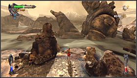 Po raz kolejny wykonaj podwójny skok #1, tym razem w celu dotarcia do wspomnianej powyżej lokacji - Etap 1 - Titan Graveyard (1) | Rozdział 10 | Solucja Castlevania Lords of Shadow - Castlevania: Lords of Shadow - poradnik do gry