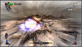 Jeżeli chodzi o większego stwora, jest on stosunkowo powolny, przy czym może zadawać niemałe obrażenia - Etap 1 - Titan Graveyard (2) | Rozdział 10 | Solucja Castlevania Lords of Shadow - Castlevania: Lords of Shadow - poradnik do gry