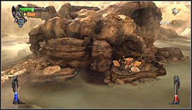 Skieruj się tu w prawo i zniszcz niewielką przeszkodę blokującą dalsze przejście #1 - Etap 1 - Titan Graveyard (2) | Rozdział 10 | Solucja Castlevania Lords of Shadow - Castlevania: Lords of Shadow - poradnik do gry