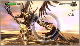 Po tym jak boss straci około 1/5 paska zdrowia zostanie ogłuszony i oczywiście przez grę podświetlony #1 - Etap 2 - Fire Pinnacle | Rozdział 10 | Solucja Castlevania Lords of Shadow - Castlevania: Lords of Shadow - poradnik do gry