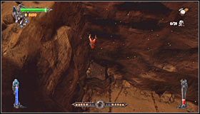 Po zakończonych walkach ustaw się przy pokazanym na pierwszym screenie #1 lewym dolnym narożniku dziury - Etap 3 - Fire Cemetery (1) | Rozdział 10 | Solucja Castlevania Lords of Shadow - Castlevania: Lords of Shadow - poradnik do gry