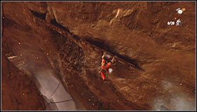 Ustaw się przy lewej przepaści, a konkretnie w pokazanym na pierwszym screenie miejscu #1 - Etap 3 - Fire Cemetery (1) | Rozdział 10 | Solucja Castlevania Lords of Shadow - Castlevania: Lords of Shadow - poradnik do gry