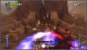 W trakcie walk warto oczywiście wykorzystywać najlepsze dostępne ataki obszarowe #1, choć przydać mogą się również buteleczki z wodą święconą #2, celowane w możliwie jak największe skupiska zombiaków - Etap 3 - Fire Cemetery (3) | Rozdział 10 | Solucja Castlevania Lords of Shadow - Castlevania: Lords of Shadow - poradnik do gry