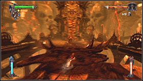 Zauważ, że boss rozpoczął walkę od wykonania silnego uderzenia w ziemię #1 (ruchu tego będziesz też oczywiście musiał unikać w przyszłości) - Etap 4 - Crematory Oven (1) | Rozdział 10 | Solucja Castlevania Lords of Shadow - Castlevania: Lords of Shadow - poradnik do gry