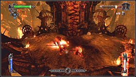 Gravedigger jest bardzo powolny, tak więc nie powinieneś mieć większych problemów z wyprowadzaniem ciosów #1 - Etap 4 - Crematory Oven (1) | Rozdział 10 | Solucja Castlevania Lords of Shadow - Castlevania: Lords of Shadow - poradnik do gry