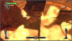 W trakcie tej części etapu poziom lawy będzie się nieustannie podnosił, przez co nie będziesz się mógł nigdzie na dłużej zatrzymać - Etap 4 - Crematory Oven (2) | Rozdział 10 | Solucja Castlevania Lords of Shadow - Castlevania: Lords of Shadow - poradnik do gry