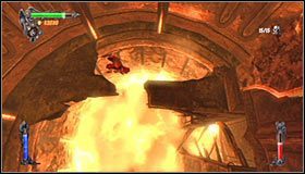 Przesuń się trochę w lewo, dzięki czemu będziesz się mógł wspiąć na nową półkę #1 - Etap 4 - Crematory Oven (2) | Rozdział 10 | Solucja Castlevania Lords of Shadow - Castlevania: Lords of Shadow - poradnik do gry