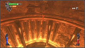Ustaw się pod nowym interaktywnym zaczepem #1 i po złapaniu się go przemieszczaj się ku górze - Etap 4 - Crematory Oven (2) | Rozdział 10 | Solucja Castlevania Lords of Shadow - Castlevania: Lords of Shadow - poradnik do gry