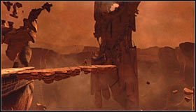 Powróć do miejsca zaliczania pierwszej zagadki (musisz wykonać podwójny skok) i skieruj się w stronę prawego głazu, który pokazany został na krótkim filmiku po jej zaliczeniu #1 - Etap 1 - Necromancers Abyss (1) | Rozdział 11 | Solucja Castlevania - Castlevania: Lords of Shadow - poradnik do gry