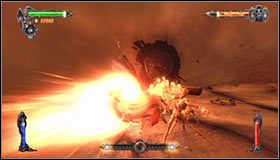 Zdecydowanie częściej boss będzie chciał korzystać z pomocy przyzywanych przez siebie potworów, a mianowicie zombiaków #1 - Etap 1 - Necromancers Abyss (2) | Rozdział 11 | Solucja Castlevania - Castlevania: Lords of Shadow - poradnik do gry