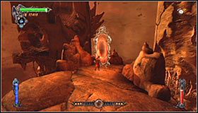 Po wygranej bitwie skieruj się po schodach na górę #1, przeskakując nad zniszczonym fragmentem konstrukcji - Etap 1 - Necromancers Abyss (3) | Rozdział 11 | Solucja Castlevania - Castlevania: Lords of Shadow - poradnik do gry