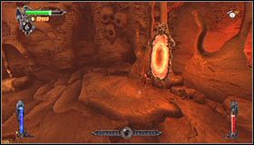 Po wygranej bitwie podejdź do świecącego się przycisku i uderz go z użyciem umiejętności Earthquake Punch (przytrzymanie lewego triggera + Y) #1 - Etap 1 - Necromancers Abyss (3) | Rozdział 11 | Solucja Castlevania - Castlevania: Lords of Shadow - poradnik do gry