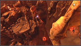 Przesuń się tu w lewo, zatrzymując się bezpośrednio NAD nowym czerwonym portalem #1 - Etap 1 - Necromancers Abyss (4) | Rozdział 11 | Solucja Castlevania - Castlevania: Lords of Shadow - poradnik do gry