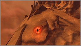 Przygotuj się, bo od razu po skorzystaniu z portalu będziesz musiał w powietrzu wykonać drugi skok i złapać się pokazanego na pierwszym screenie #1 górnego interaktywnego zaczepu - Etap 1 - Necromancers Abyss (5) | Rozdział 11 | Solucja Castlevania - Castlevania: Lords of Shadow - poradnik do gry