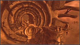 Wykonaj tu kilka standardowych skoków, docierając do miejsca, w którym nad Tobą uaktywniony zostanie kolejny interaktywny zaczep #1 - Etap 1 - Necromancers Abyss (5) | Rozdział 11 | Solucja Castlevania - Castlevania: Lords of Shadow - poradnik do gry