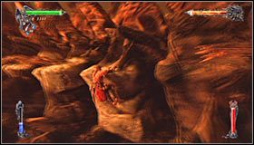 Przesuwaj się teraz w prawo, a powinieneś zlokalizować miejsce, w którym będziesz mógł kontynuować wspinaczkę #1 - Etap 2 - The Dracolich (1) | Rozdział 11 | Solucja Castlevania Lords of Shadow - Castlevania: Lords of Shadow - poradnik do gry