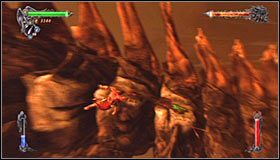 Jak się zapewne domyślasz, musisz teraz zlokalizować miejsce na ciele bossa, gdzie będziesz mógł kontynuować wspinaczkę #1 - Etap 2 - The Dracolich (1) | Rozdział 11 | Solucja Castlevania Lords of Shadow - Castlevania: Lords of Shadow - poradnik do gry