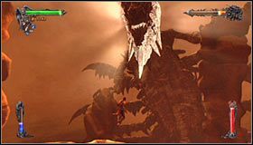 Boss ponownie będzie chciał Cię teraz opluć kwasem #1 i w takich sytuacjach warto oczywiście odskakiwać na boki - Etap 2 - The Dracolich (2) | Rozdział 11 | Solucja Castlevania Lords of Shadow - Castlevania: Lords of Shadow - poradnik do gry