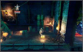 Teraz zeskocz poniżej głównego poziomu i przetnij znajdującą się tam linę - Etap 1- Astral Academy | Opis przejścia Trine - Trine - poradnik do gry