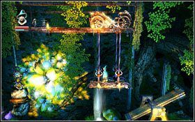 Na górze po lewej stronie znajdziesz kilka mikstur - Etap 2- Astral Hallways (2) | Opis przejścia Trine - Trine - poradnik do gry