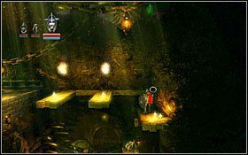 Idąc dalej w prawo mniesz zamknięte przejście - Etap 3- Wolvercote Catacombs (1) | Opis przejścia Trine - Trine - poradnik do gry