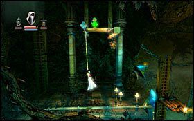 Wciśnięcie przełącznika odblokowuje przejście, do którego z marszu się udaj, zjeżdżając winda na sam dół - Etap 3- Wolvercote Catacombs (1) | Opis przejścia Trine - Trine - poradnik do gry