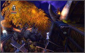 Kilkanaście metrów w prawo (tuż za fragmentem z niebezpiecznymi kulami) dotrzesz do punktu kontrolnego #7 - Etap 4- Dragon Graveyard | Opis przejścia Trine - Trine - poradnik do gry