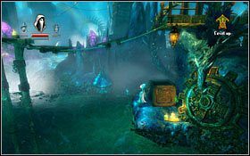Nim rozpoczniesz pływanie, zbierz miksturki po obu stronach wody (po prawej ukryta za skrzynią) - Etap 5- Crystal Caverns (1) | Opis przejścia Trine - Trine - poradnik do gry
