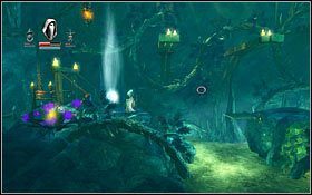 Idąc tamtędy (po dotarciu do wiszącego mostu), uważaj na spadające z sklepienia fragmenty skał oraz na strzelające szkielety - Etap 5- Crystal Caverns (2) | Opis przejścia Trine - Trine - poradnik do gry