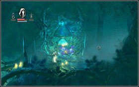 Skacząc pomiędzy drewnianymi wąskimi półkami uważaj, by nie spaść, gdyż poniżej znajduje się morderczy kwas - Etap 5- Crystal Caverns (2) | Opis przejścia Trine - Trine - poradnik do gry