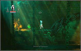 Daleki skok wymagany do pokonania przepaści obok punktu kontrolnego umożliwi Ci obrotowe koło zlokalizowane tuż nad nim - Etap 7- Forsaken Dungeons (1) | Opis przejścia Trine - Trine - poradnik do gry