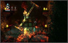 Kontynuując przygodę na dole trafisz do wnęki z obrotową platformą i półkami po obu stronach - Etap 8- Throne of the Lost King | Opis przejścia Trine - Trine - poradnik do gry