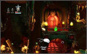 Skacząc dalej unikaj halabard i kolców pod obrotowymi platformami - Etap 8- Throne of the Lost King | Opis przejścia Trine - Trine - poradnik do gry