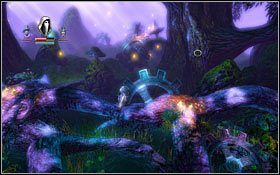 Będziesz mógł jednak zaczerpnąć oddech, pokonując wolny od pułapek fragment etapu, z ładnym widokiem w tle - Etap 9- Fangle Forest (2) | Opis przejścia Trine - Trine - poradnik do gry