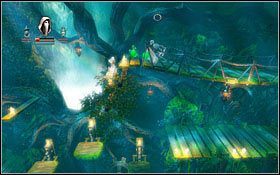 Kontynuując wyprawę znów będziesz zmuszony pokonać czasowe platformy ulokowane nad kolcami - Etap 9- Fangle Forest (2) | Opis przejścia Trine - Trine - poradnik do gry