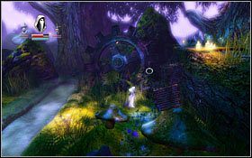 Po przeskoczeniu na drugą stronę po czasowych platformach docieramy do punktu kontrolnego #5 - Etap 9- Fangle Forest (2) | Opis przejścia Trine - Trine - poradnik do gry