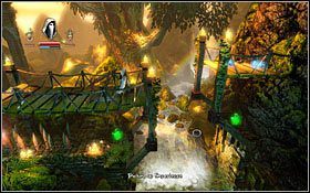 Pokonując wysuwające się kolce (na ruchomej platformie) zauważ, że na dole po prawej stronie (obok kolców) ukryta jest kolejna mikstura - Etap 11- Ruins of the Perished (1) | Opis przejścia Trine - Trine - poradnik do gry