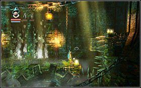 Aby wydostać się z tego miejsca wbij w kolce po prawej skrzynie i wskocz po niej na górę - Etap 11- Ruins of the Perished (2) | Opis przejścia Trine - Trine - poradnik do gry