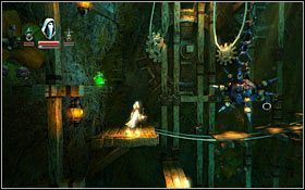 Gdy zagrożenie minie rozpocznij wspinaczkę po drewnianych półkach - Etap 12- Heartland Mines (1) | Opis przejścia Trine - Trine - poradnik do gry