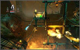 Po krótkiej - i karkołomnej - przejażdżce wózek wpadnie w przepaść - Etap 12- Heartland Mines (1) | Opis przejścia Trine - Trine - poradnik do gry