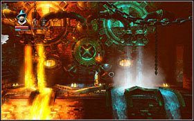 Gdy uda Ci się tego dokonać, znajdziesz się w większym pomieszczeniu - Etap 14- Iron Forge (2) | Opis przejścia Trine - Trine - poradnik do gry