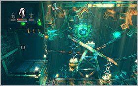 Kolejne ukryto na lewo od platformowej wagi (skorzystaj z niej, by wskoczyć na ukrytą półkę, tuż pod sklepieniem) - Etap 14- Iron Forge (2) | Opis przejścia Trine - Trine - poradnik do gry